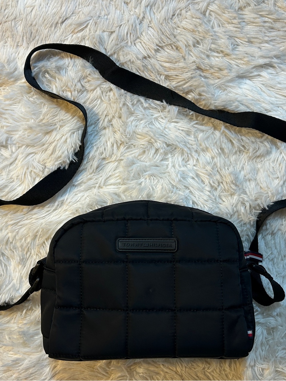 Tommy Hilfiger Black Quilted Crossbody Bag